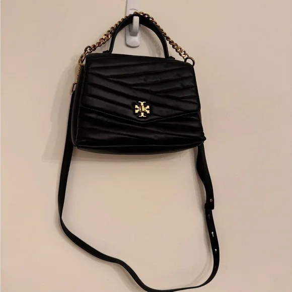 Tory Burch Black Quilted Leather Handbag - Picture 2 of 16